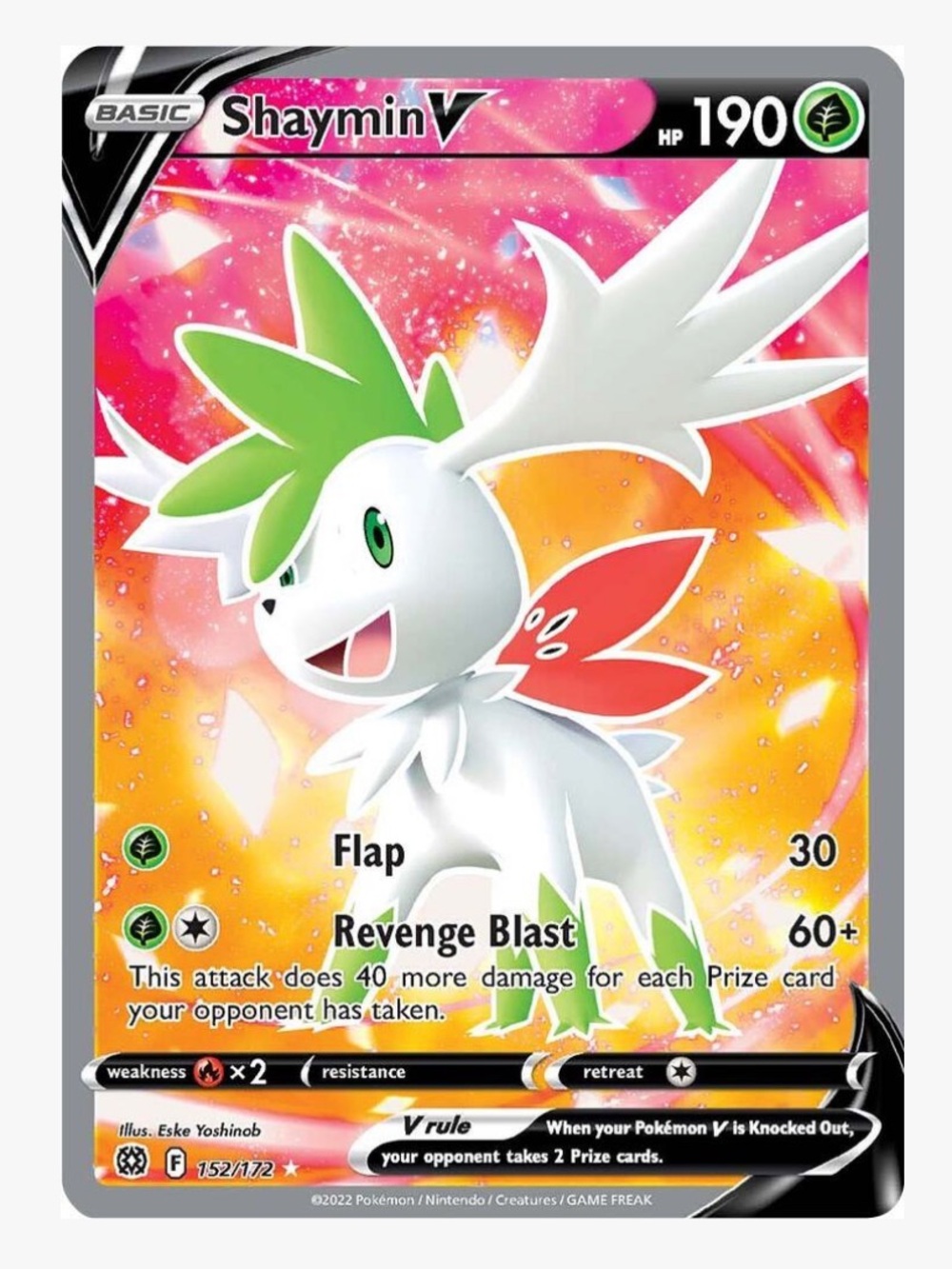 Shaymin V SWSH09: Brilliant Stars Pokemon Trading Card